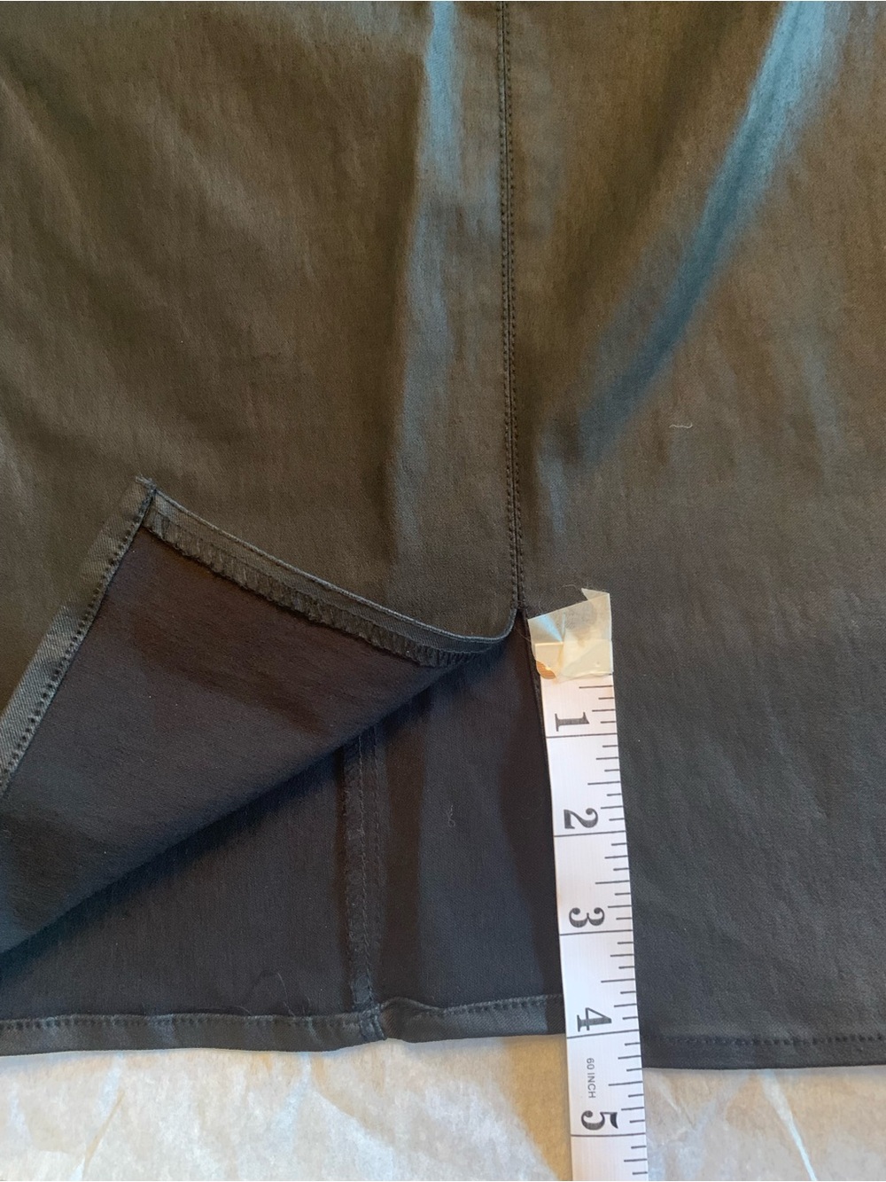 GUESS Black Vegan Leather Pencil Skirt Large Chic Minimalist Career Bodycon - Picture 6 of 8